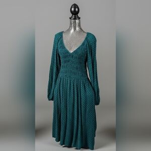 Ava & Viv Teal Long Sleeve Dress